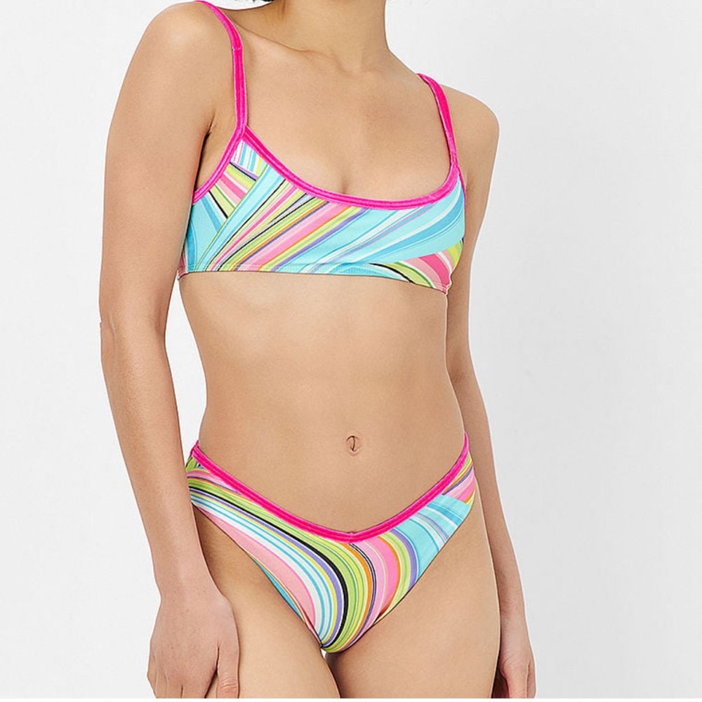 (XL) 2pcs FRANKIES BIKINIS Swim Dallas Shine Top and Bikini Bottom